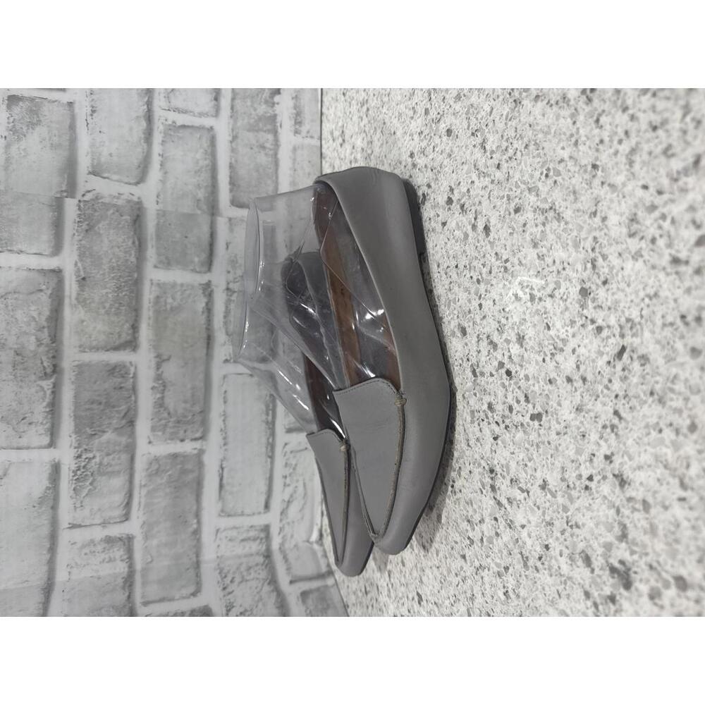 J.Crew Women's Gray Leather Loafers Slip-On Flats